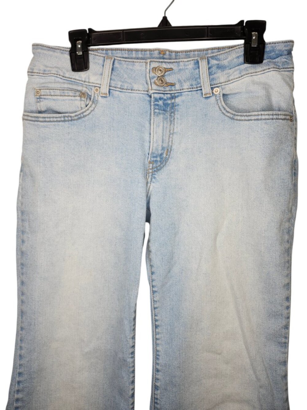 Levi's Light Wash Superlow Flare Jeans Size 30 - Picture 4 of 9